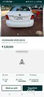 Volkswagen Vento 2014 Petrol 60000 Km Driven