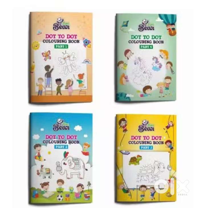 Brand New Set of 4 Interactive Colouring Books for Kids