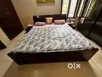 Sheesham Wood Double Bed with Mattress and Side Tables