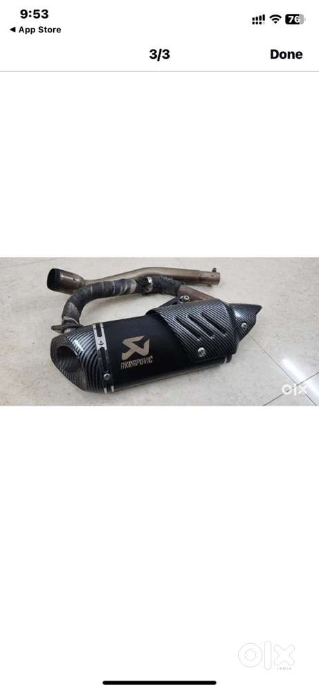 Akrapovic full black carbon shield exhaust