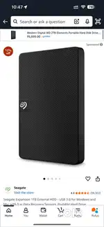 Seagate Expansion 1TB External HDD