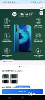 MOTO G8 POWER LITE /4 GB RAM/64 GB INTERNAL/ORIGINAL DISPLAY