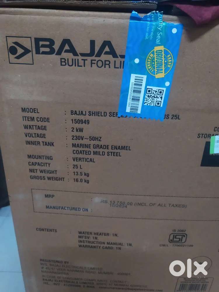 BAJAJ GEYSER 25 LTR