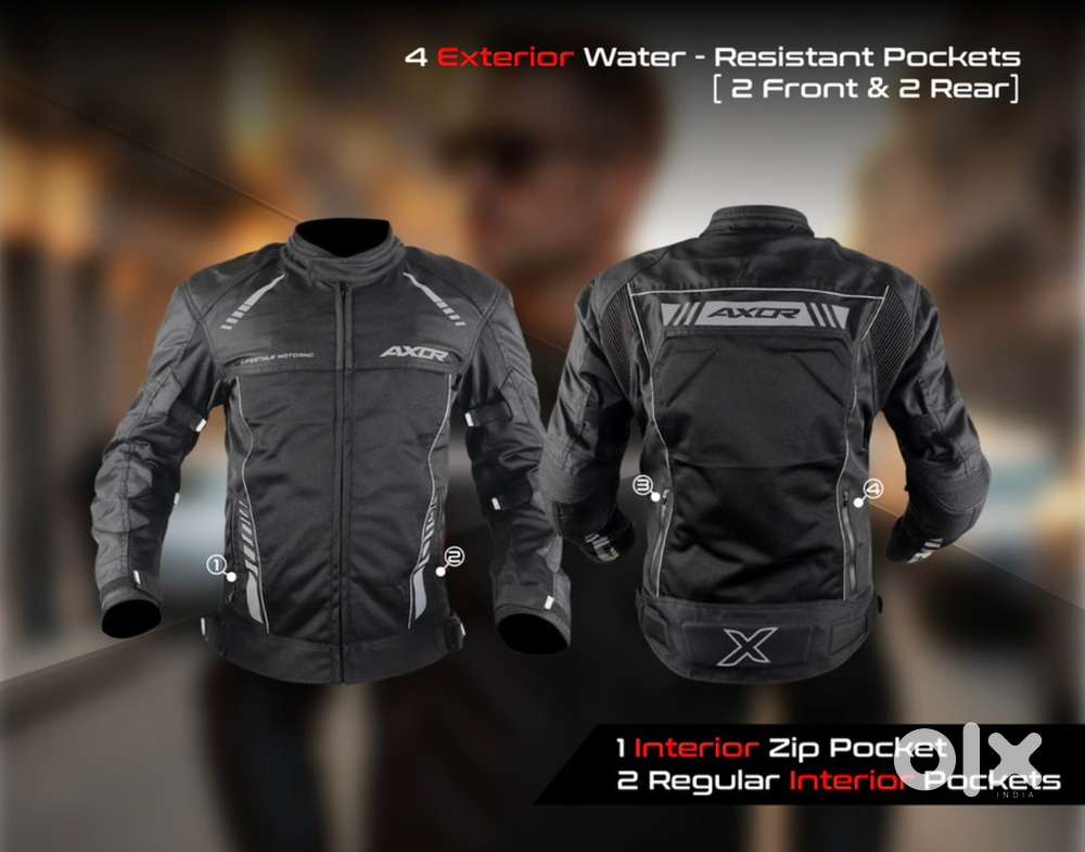 Riding jacket & RE gloves, Bobo wireless charger & holder, helmet