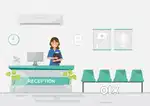 Female receptionist for medical agency