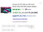 LG OLED evo Ai Inch55
