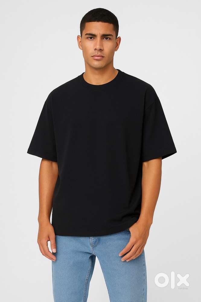 Men’s Oversize plain Black Tshirt
