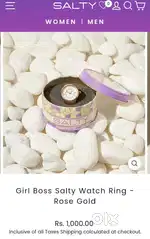 Girl Boss Salty Watch Ring – Rose Gold