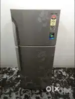 Samsung double door silver colour flower design refrigerator