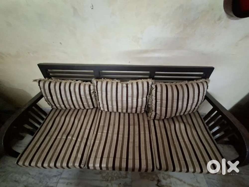 5 seater wooden sofa .