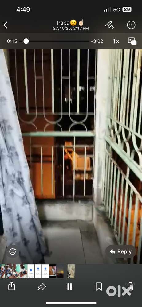 1 bed room 1kitchen open dining, front balcony.