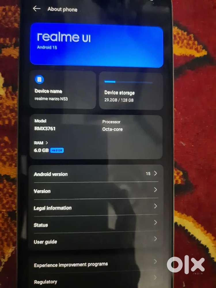 Sell or exchange realme narzo N53 4g only phone