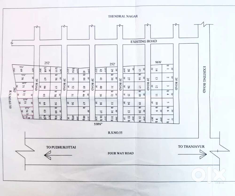 Ariyanipatti plot for sale(Kings College Opp)Gandarvakottai,Pudukottai