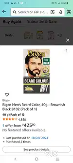 Bigen beard color brown black