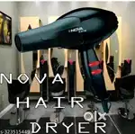 Man and woman hear dryer