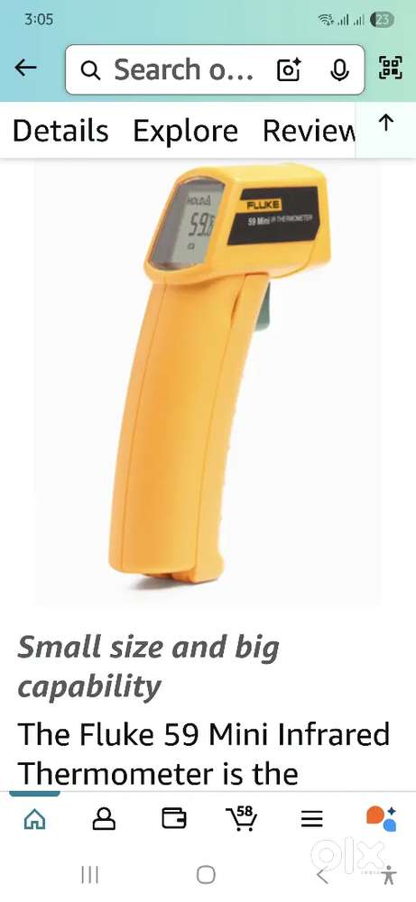 Fluke 59 Mini Infrared Thermometer for industrial use
