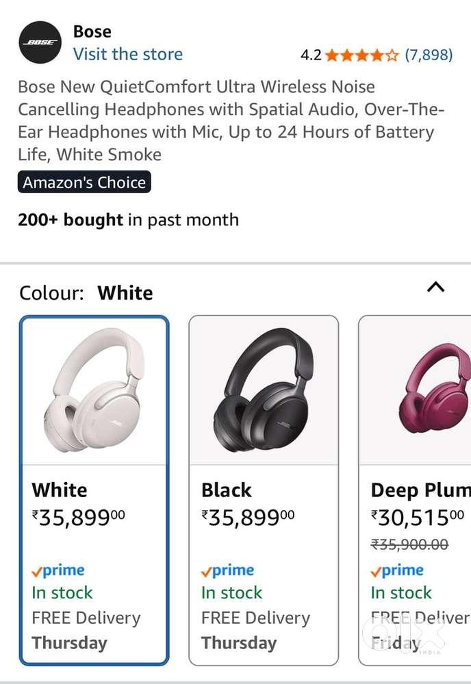 Bose quite comfort ultra headphone