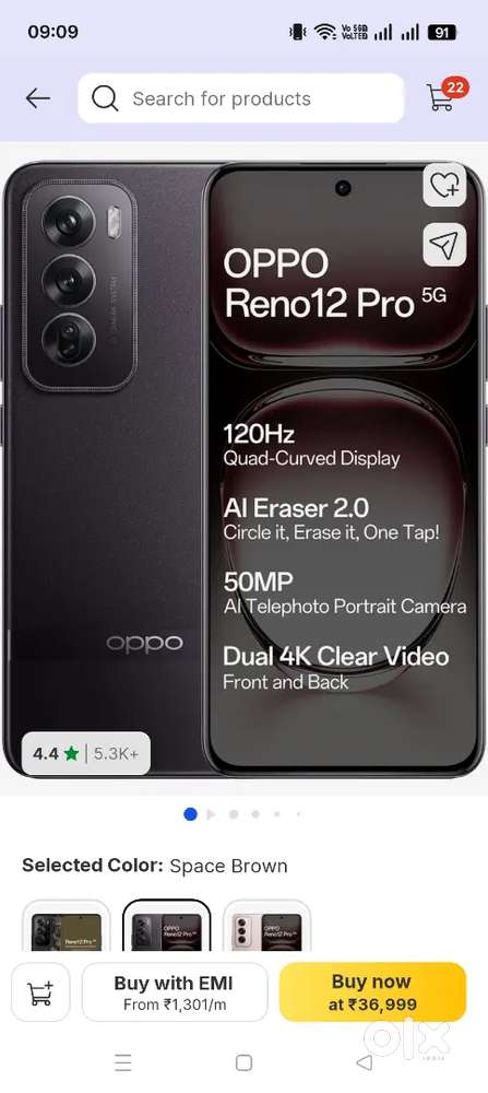 Oppo reno 12pro 5g 12/ 256
