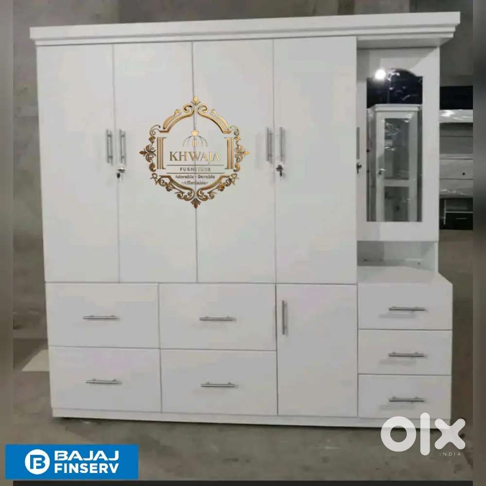 Khwaja furniture.  Multi Drawers wardrobe.  Bajaj finance available