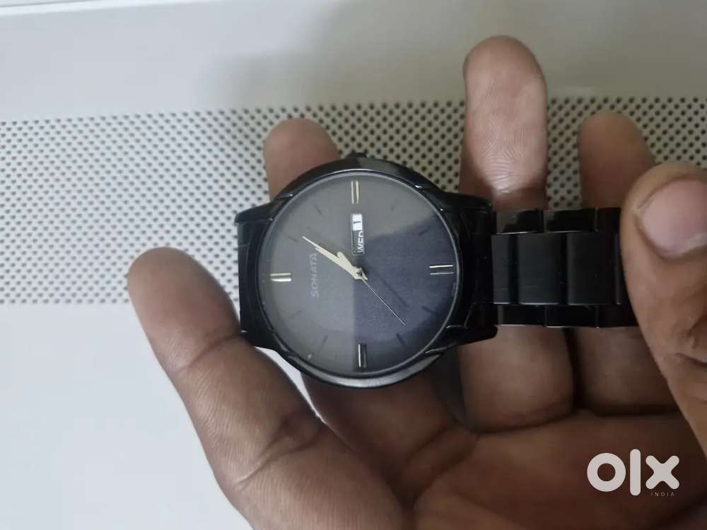 Sonata watch black