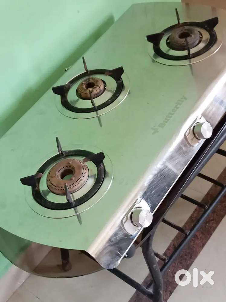 Butterfly 2MM Thick Magnum 3 Burner Stainless Steel Gas Stove Gently