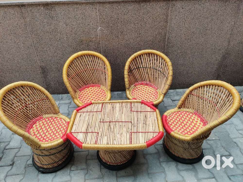 Bamboo Mudda Chair Bamboo Table Rattan Basket Bamboo Mudda Stool