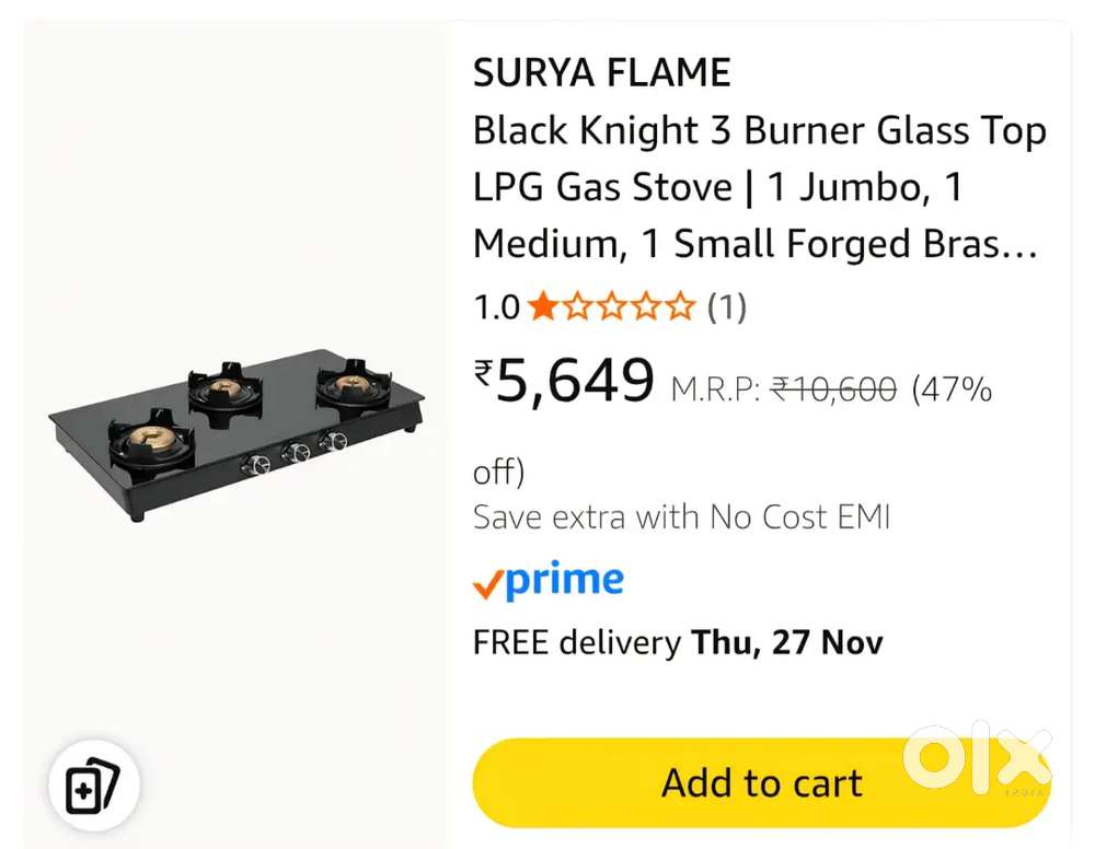 Gas Cooktop, Gas Stove 3 Burner, Gas Stove Chulha, LPG Chulha