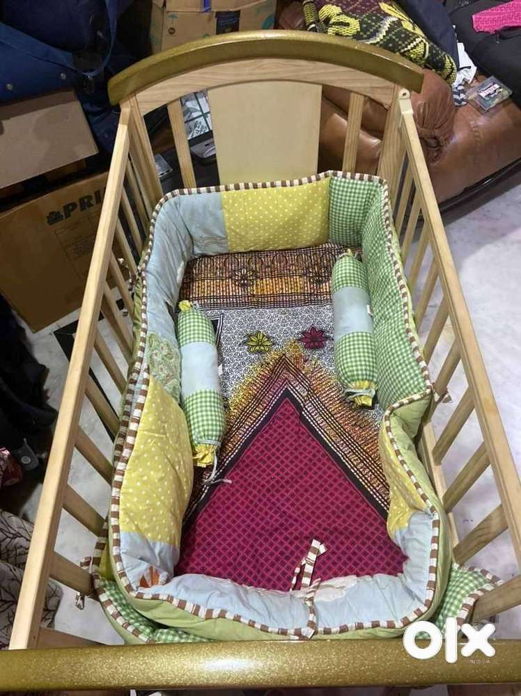 BabyTeddy 9 in 1 Patented Multifunctional Baby Crib, Baby Wooden Cot,