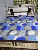 King size bed and without mattress box bed 1 years use