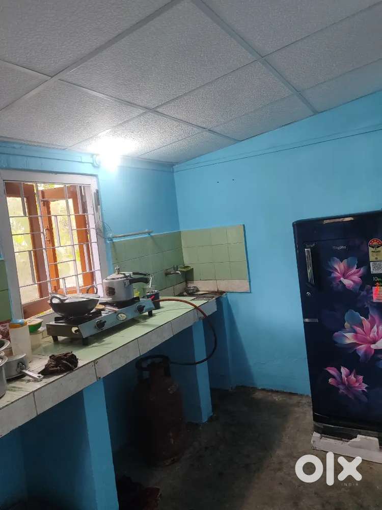 Single room with attached bathroom and kitchen