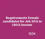 Requirements Female candidates