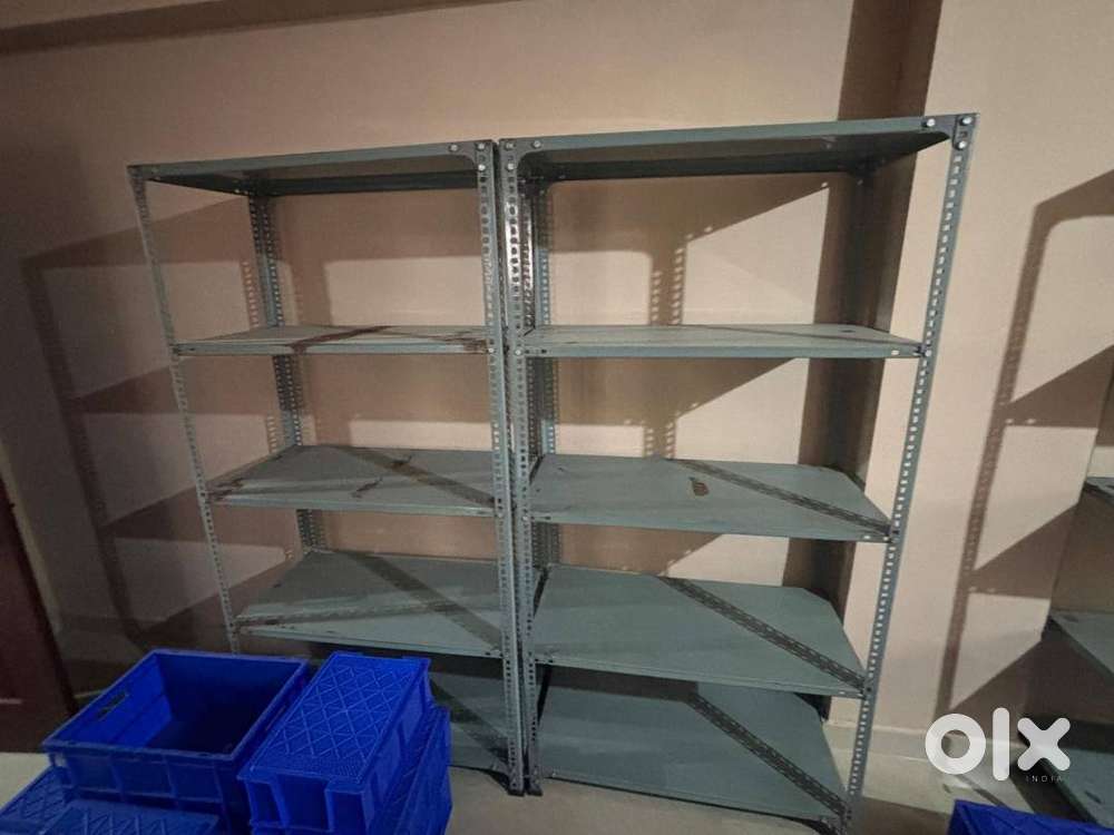 Heavy Duty Metal Racks/Shelves and Iron Study Table (wooden top)