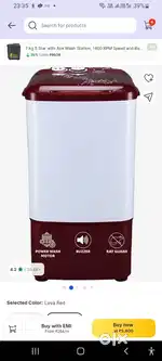 Washing machine semi automatic without dryer