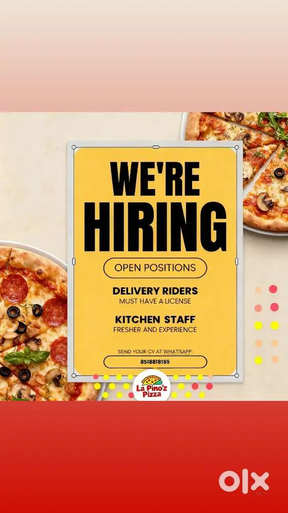 18+ KITCHEN STAFF & DELIVERY RIDERS