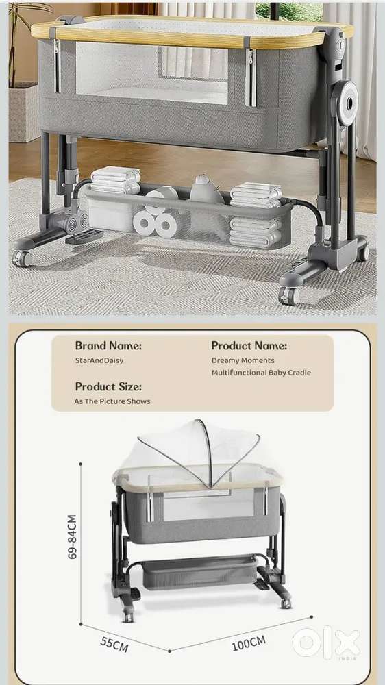 StarAndDaisy Baby Crib Cradle/Beside Cradle for Infant & Toddler