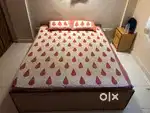 Queen Size Cot with 4 Drawers & 2 Side Tables (Solid Wood)