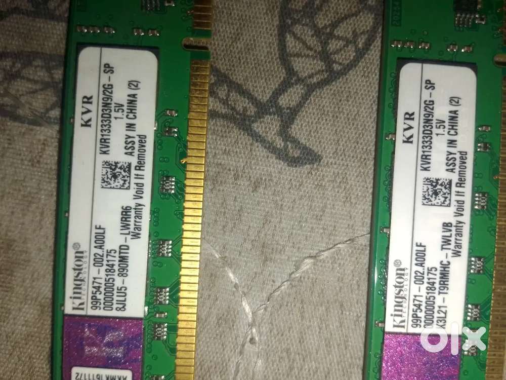 Pc parts KVR1333D3N9/2G-SP 2 ram stecks and 1 cpu 548 5gen price 2000