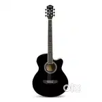 Kadence Electric Acoustic Black Guitar, Padded Bag and accessories