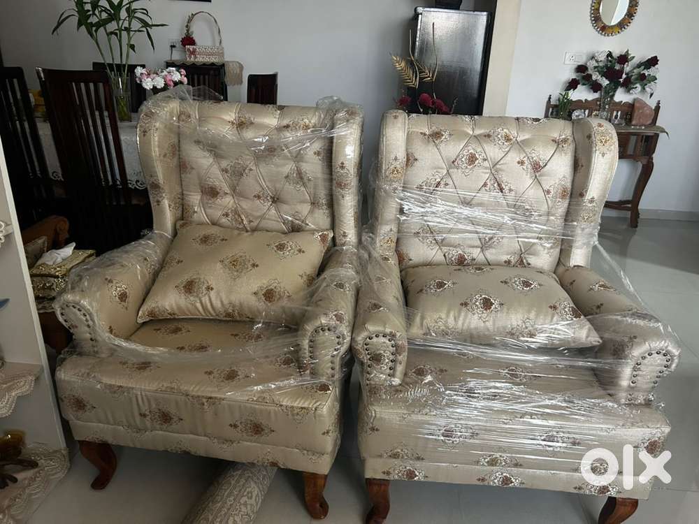 Two winged chairs