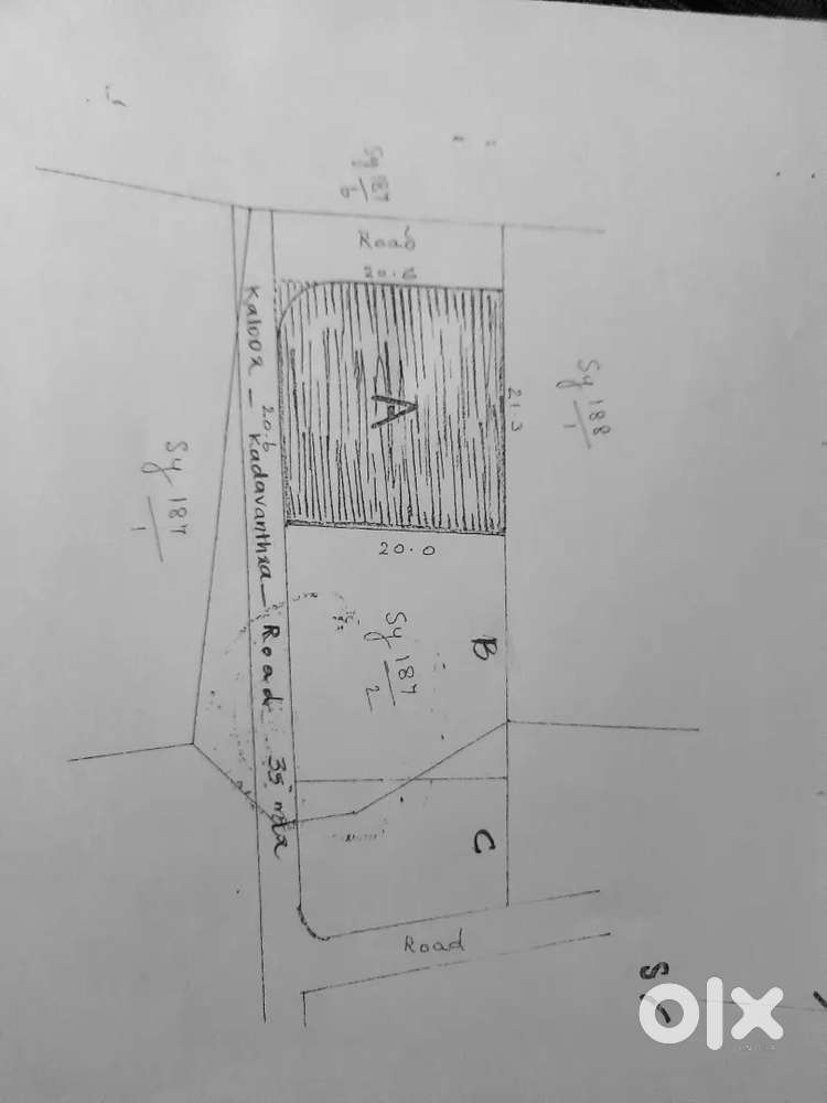 Kaloor kadavanthara road frontage 27cent commercial plot for sale