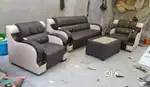Wooden handle 3+1+1 sofa set only available in STARF FURNITURE