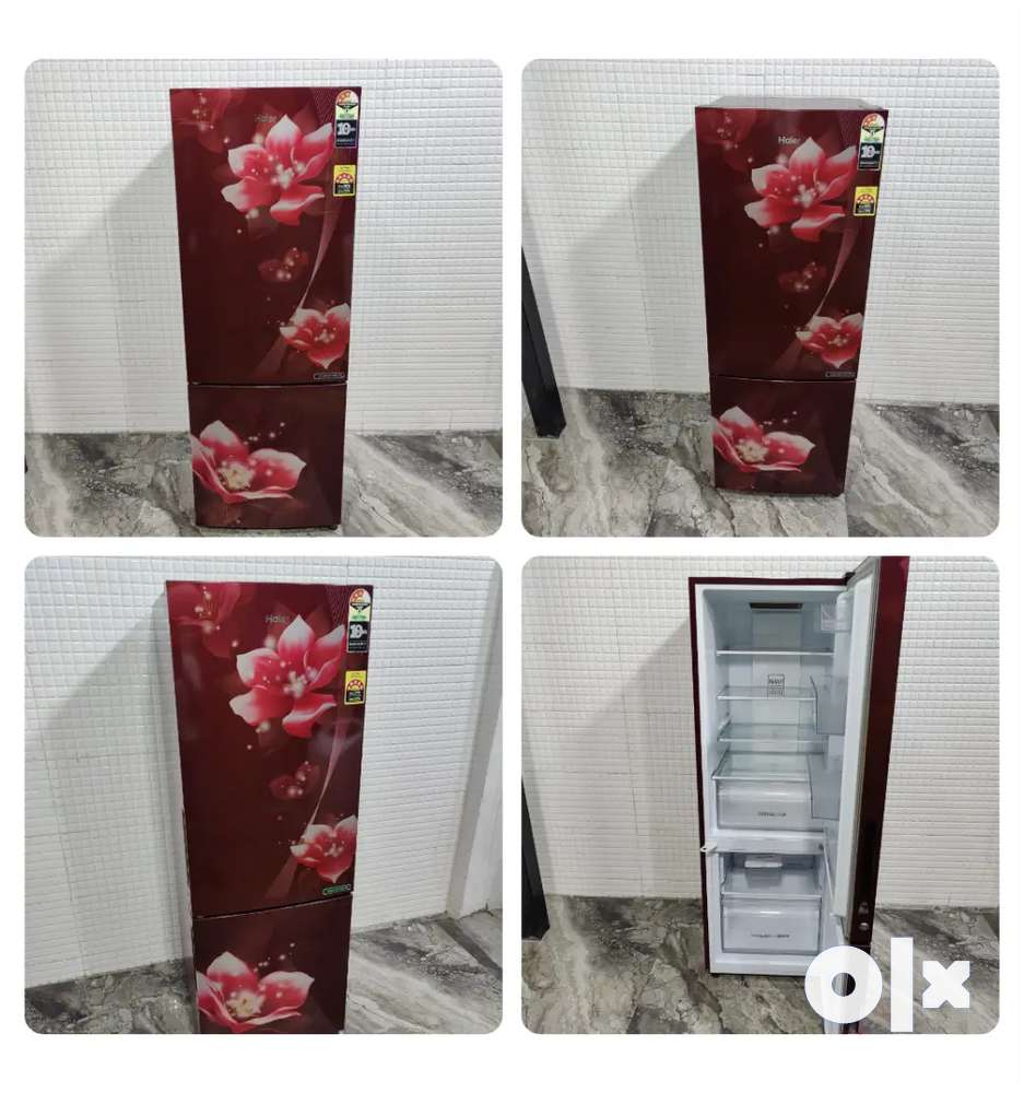Id 9700 Haier red flowers inverter 290  liters 3 stars refrigerator