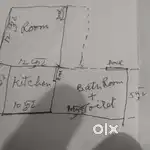 1 room+kitchen+ attached bath& toilet