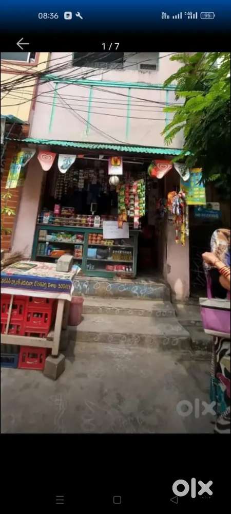 Front shop and back side 2 rooms combined using godown for rent