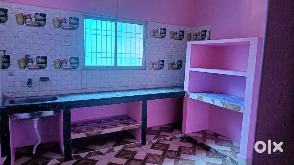 2BHK room with attached bathrooms both indian and western with ceramic