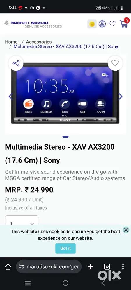 Multimedia Stereo - XAV AX3200 (17.6 cm)  Sony