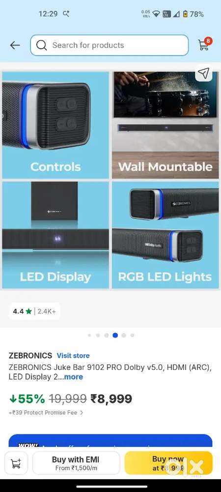 Zebronics 2.1 Dolby 240w Output