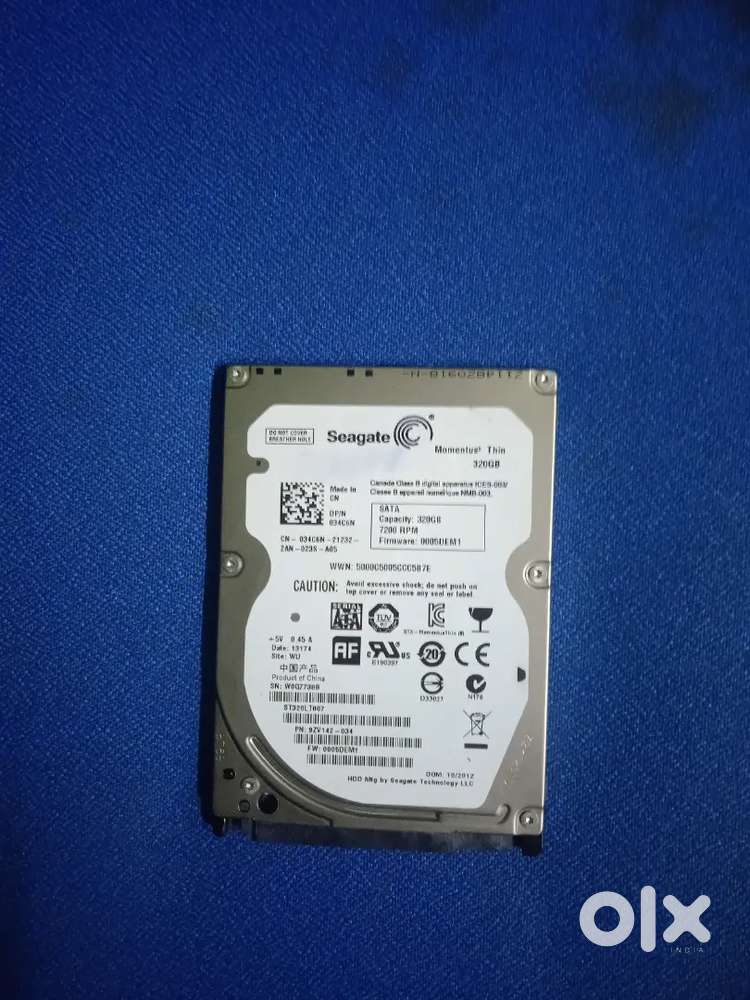 320 gb laptop harddisk seagate 100% health excellent condition