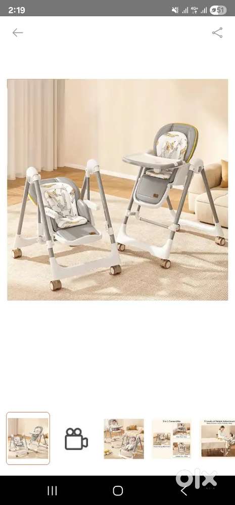 R for Rabbit Marshmallow smart high chair.
