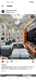 80sq Yards 3BHK Flat With Lift Car Parking Near Park walking distance